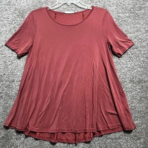 Mikey & Joey Woman’s Short Sleeve Flowy Lightweight Blouse Size Large